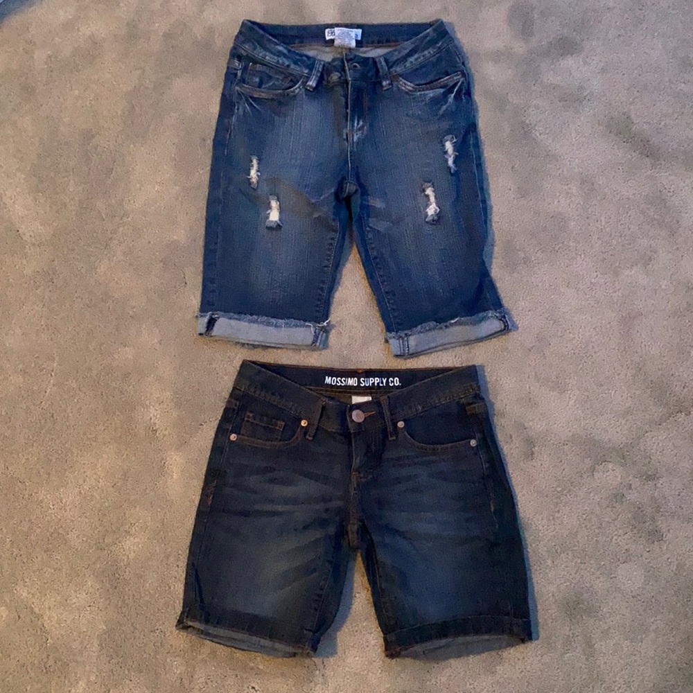 Jean shorts.